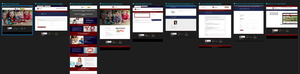 Screenshots of Harmony's public marketing website pages reviewed during the audit
